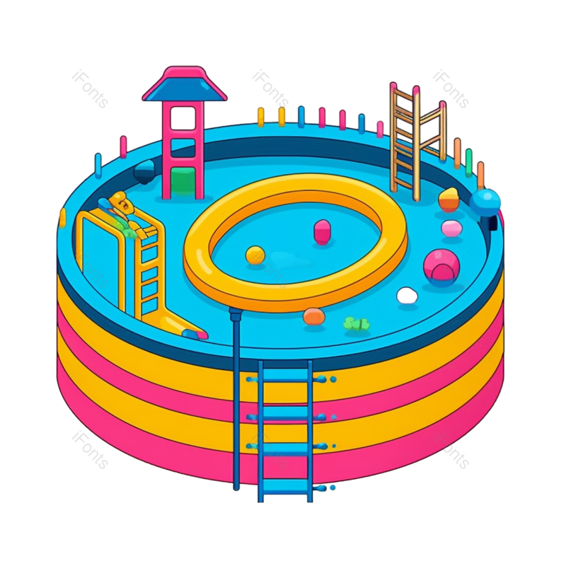 夏天图片,儿童玩耍元素,城堡PNG,娱乐免抠素材